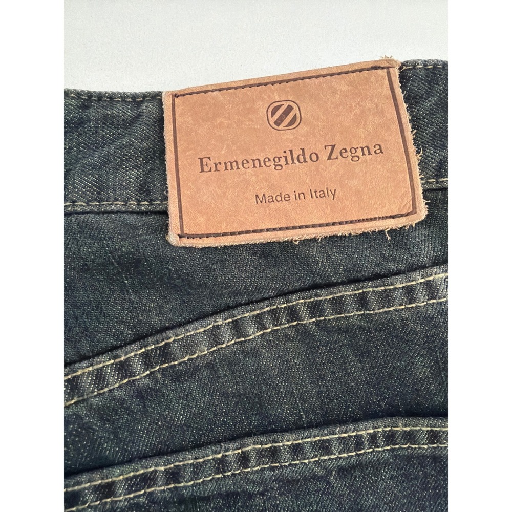 Ermenegildo Zegna Mens 38 Straight Leg Jeans Dark Wash Cotton Made in Italy